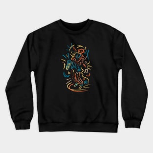 Fancy Saxophone Musician Crewneck Sweatshirt